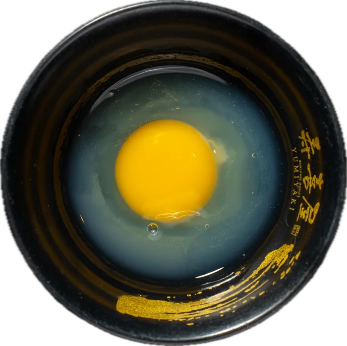 An egg in a Yumiyaki bowl
