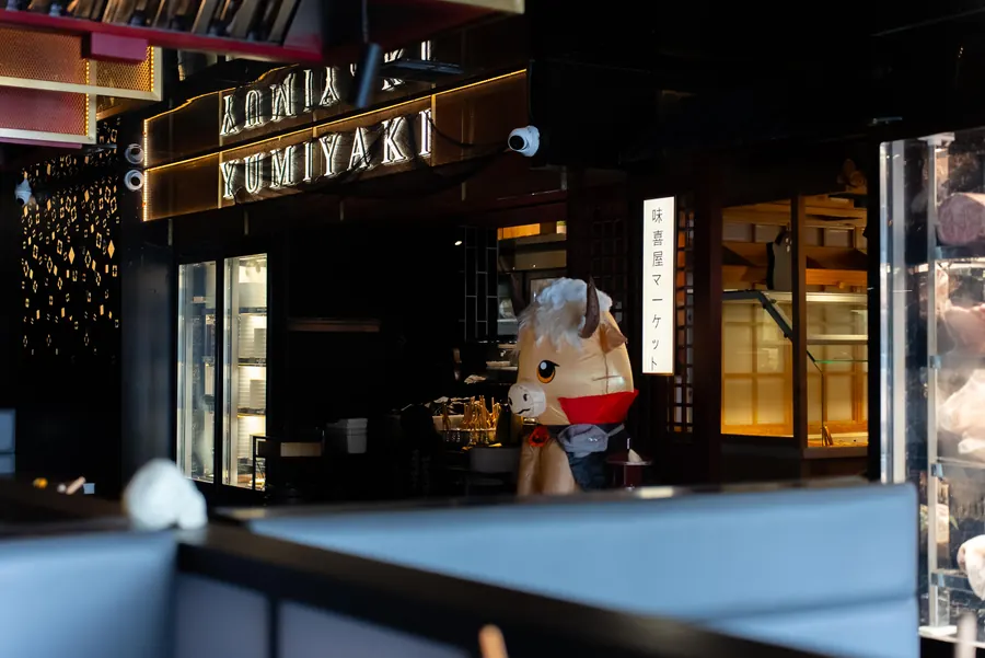 The Yumiyaki sign over the counter